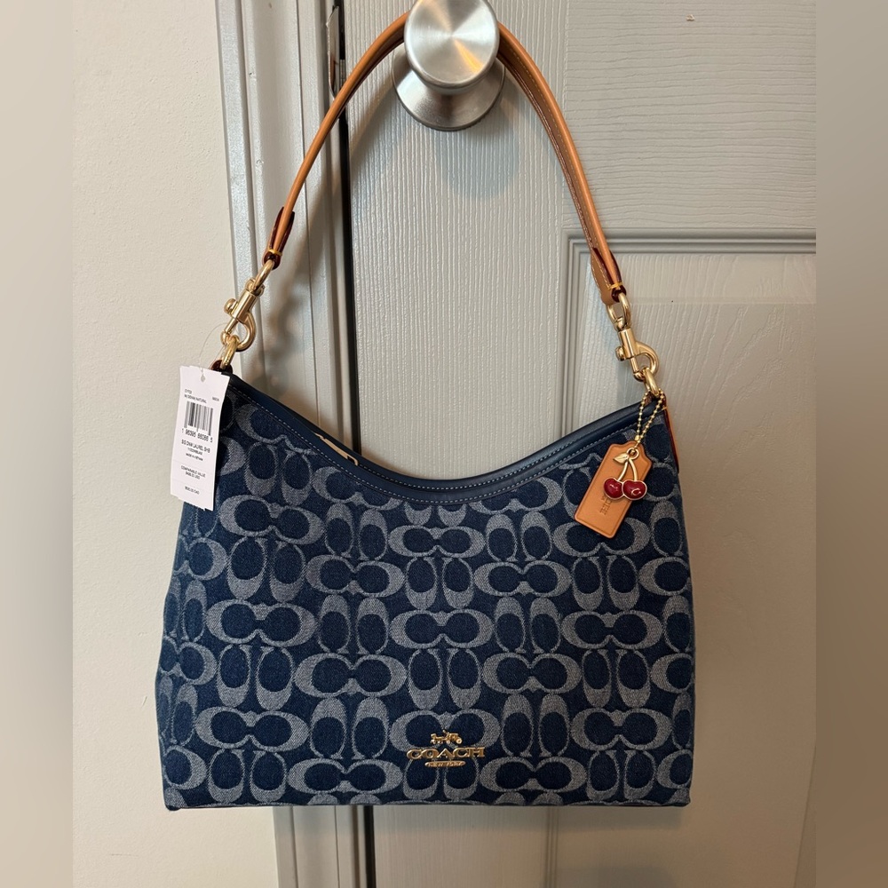 NWT COACH Laurel Shoulder Bag - Blue Denim